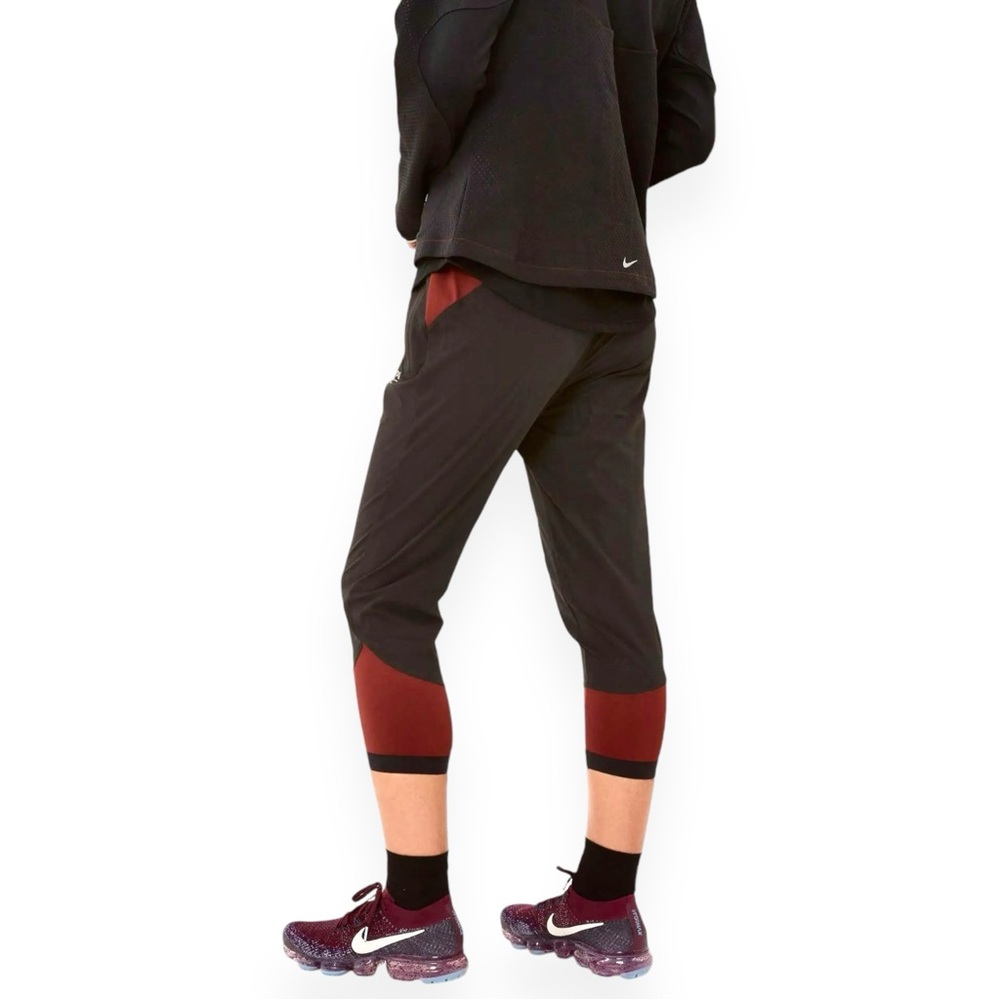 Nike x Undercover Lab Gyakusou Black l Burgundy Three Quarter Track Pants sz S - Picture 10 of 13